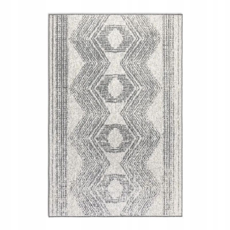 Dywan Elle Decor na taras 80x150cm ,szaro kremowy dwustronny, sznurkowy płasko tkany 1 szt.