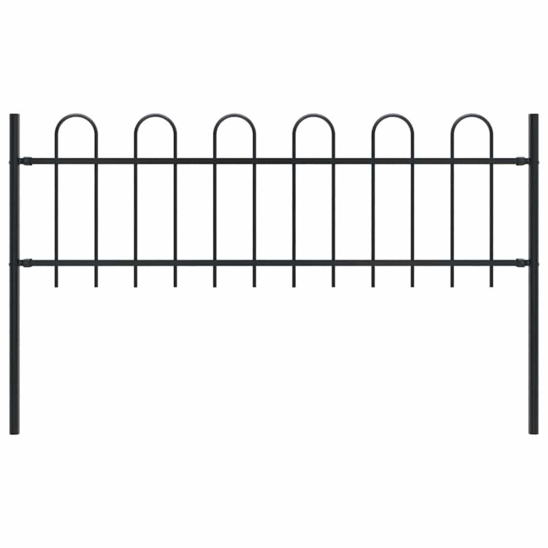 Panel ogrodzeniowy vidaxl czarny 1 szt