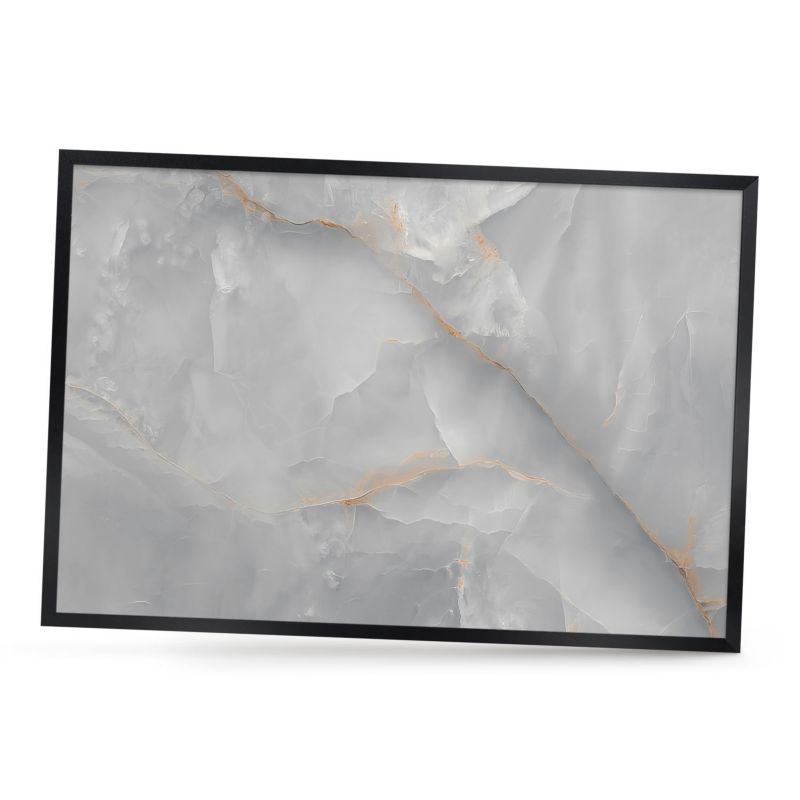 Tablica magnetyczna dekoracyjna ArtPrintCave 60x40 Szare żyły w czarnej ramie 1szt