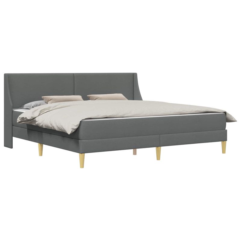 Łóżko Kontynentalne WaszeMeble z Materacem 180x200 cm Szare WM-3414750 1 szt.
