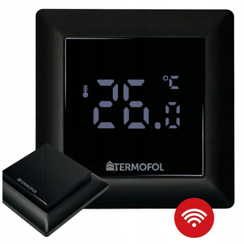 Termoregulator pokojowy TERMOFOL TF-H6 WiFi czarny dotykowy do podłogówki