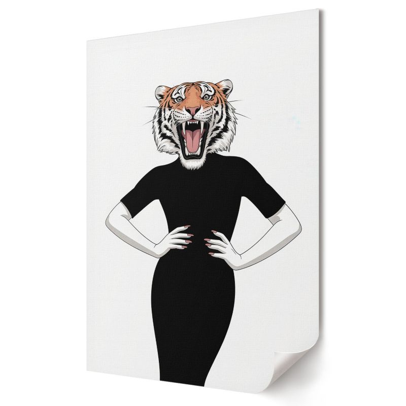 Plakat Wallfluent Format A3 Kobieta-tygrys Artysta Abece 1 szt.