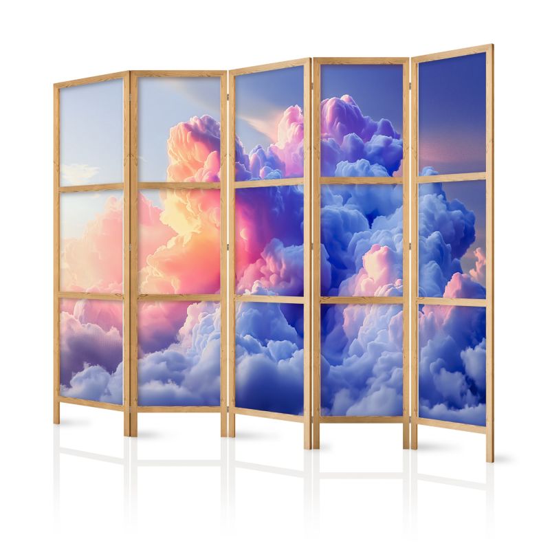 Parawan Muralo Japoński Kolorowe Obłoki Fioletowo-Różowe Chmury 225x172 cm 1 szt.