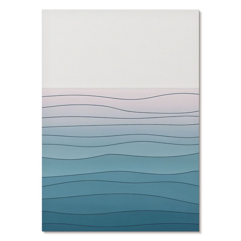 Plakat na Ścianę Tulup 21x29,7 cm (A4) Minimalistyczne fale Do salonu, sypialni, biura 1 szt.