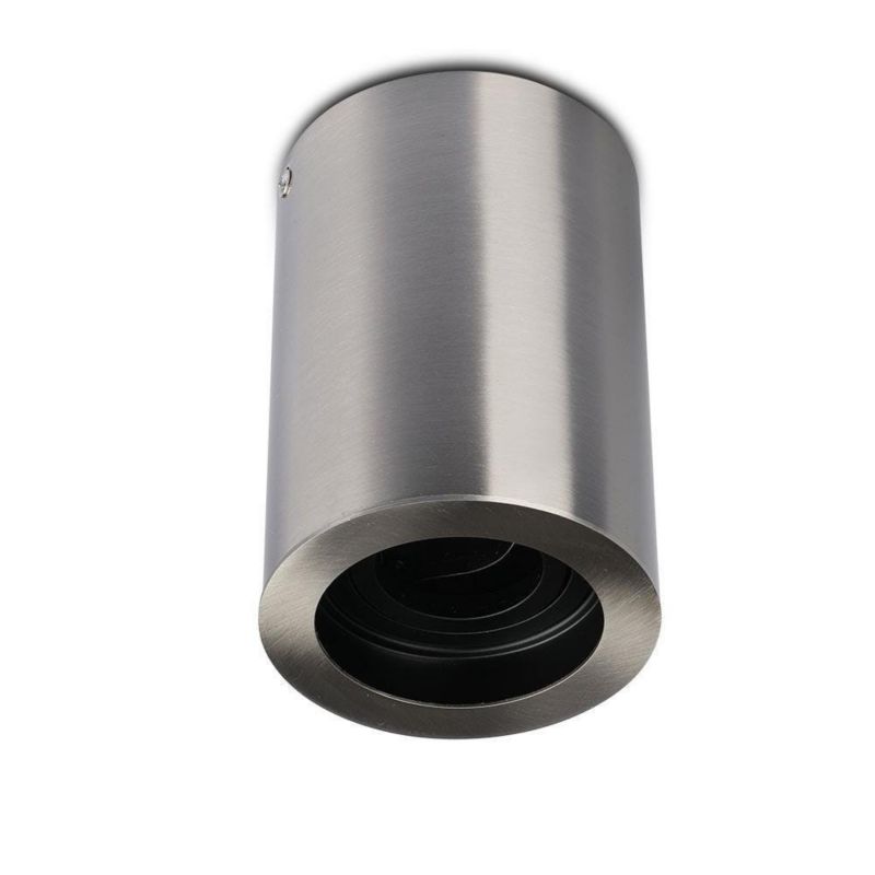 Oprawa sufitowa spot V-TAC srebrny satyna 1 x GU10 x IP20 wym: 14,2 x 10 cm - 1 szt.