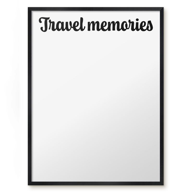 Tablica Magnetyczna Na Magnesy Tulup 60x80 cm Travel memories 1 - Czarna rama Do salonu, sypialni 1 szt.