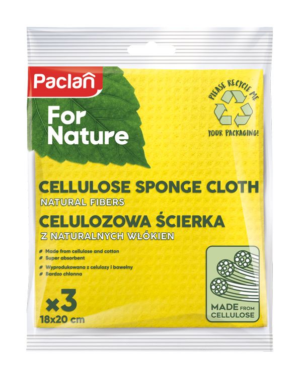 Ścierka gąbczasta Paclan PFN 3 szt.
