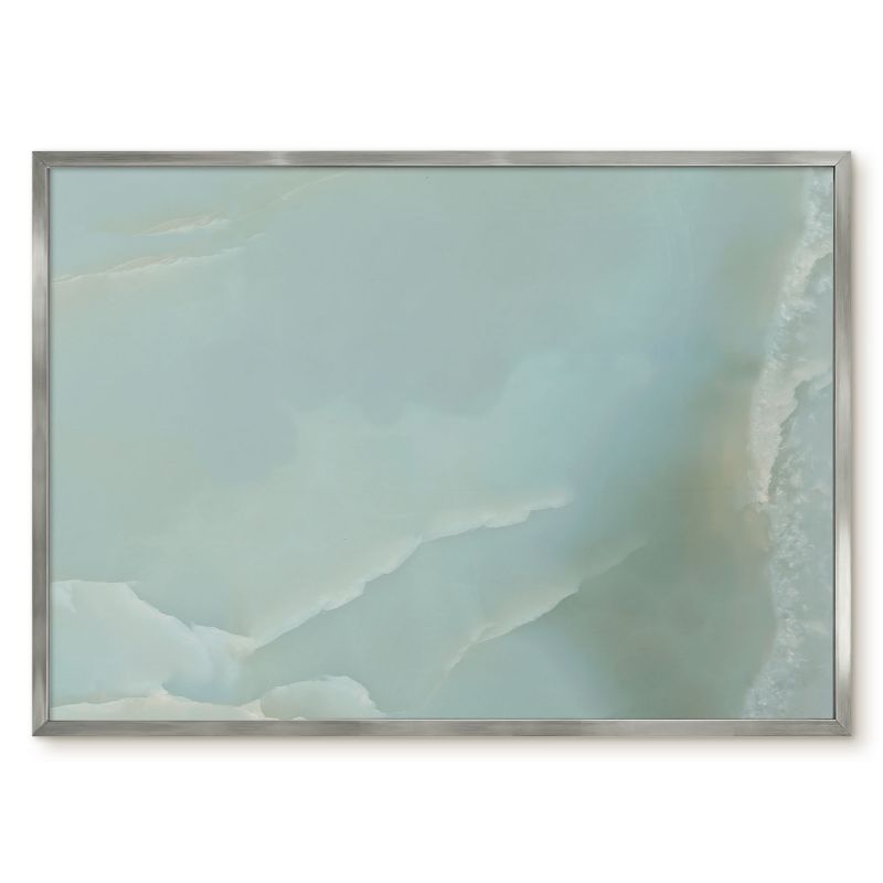 Tablica Na Magnesy Z Podróży Tulup 70x50 cm Spokojna harmonia - Srebrna rama Do salonu, sypialni 1 szt.