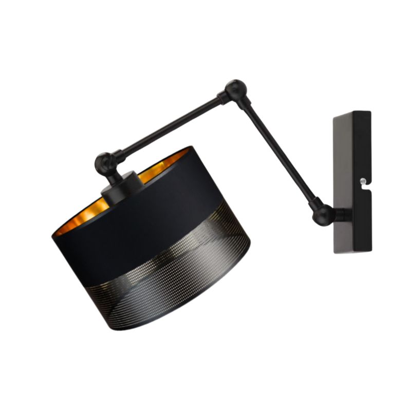 Kinkiet Volta Light Factory Soul Czarny/Czarny ze złotem Abażur 1xE27 1szt.