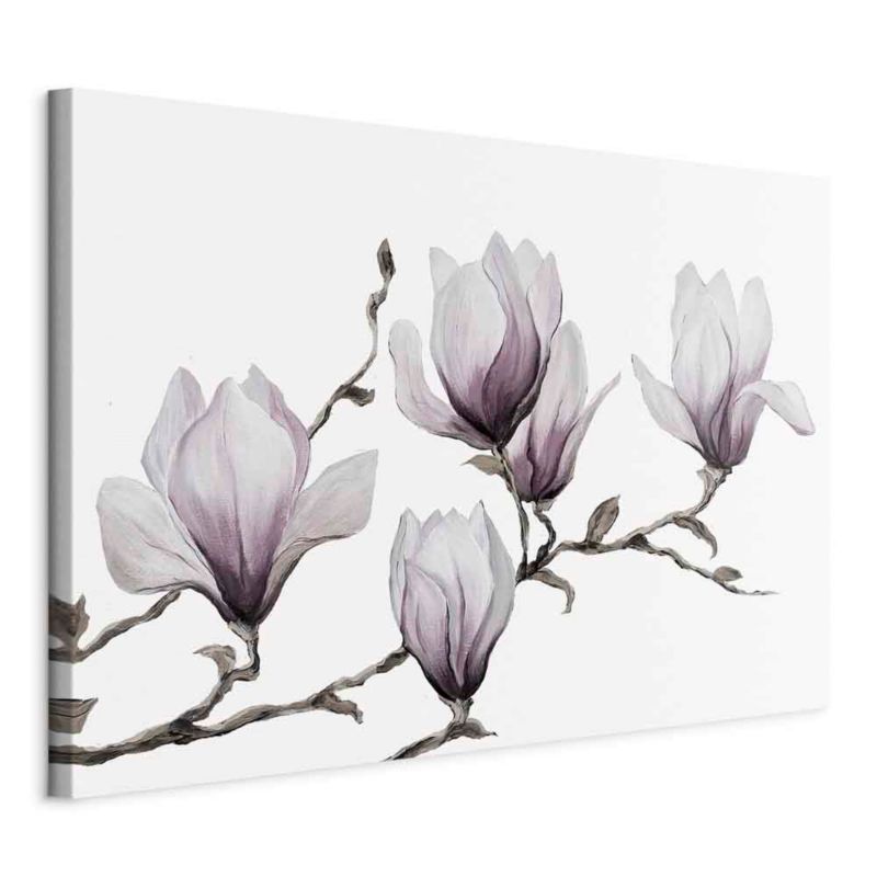 Obraz Artgeist Malowane magnolie 90 x 60 cm płótno włoskie 1 szt