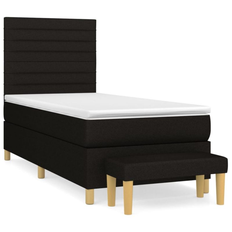 Łóżko kontynentalne WaszeMeble 100x200 cm czarne WM-3137215 1 szt.