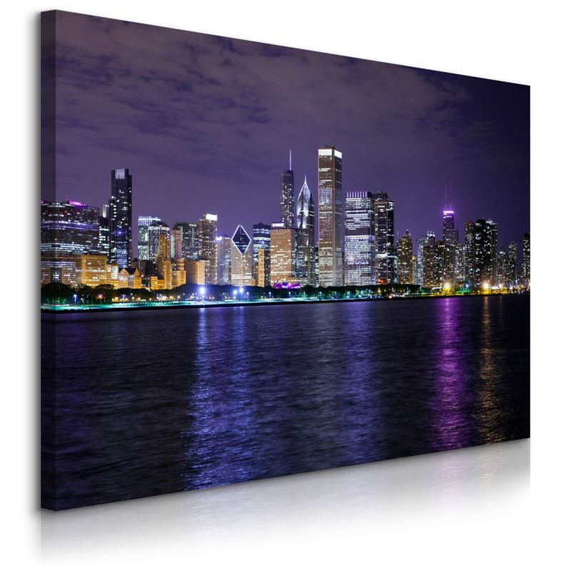 Obraz Muralo Do Biura Salonu Panorama Chicago Architektura Miasto 120x80 cm 1 szt.