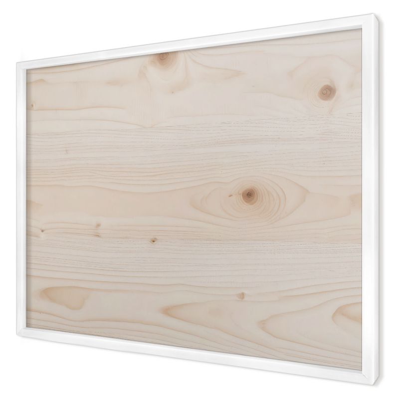 Ozdobna tablica magnetyczna Wallfluent 70x50 Drewniany wzór w białej ramie 1szt