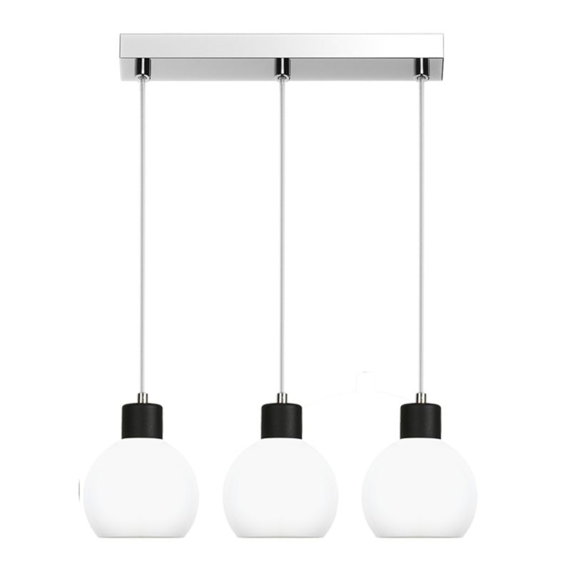 Lampa wisząca EDYLIT 3xE27 białe kule glamour listwa do jadalni MOKA 14-112 1 szt.