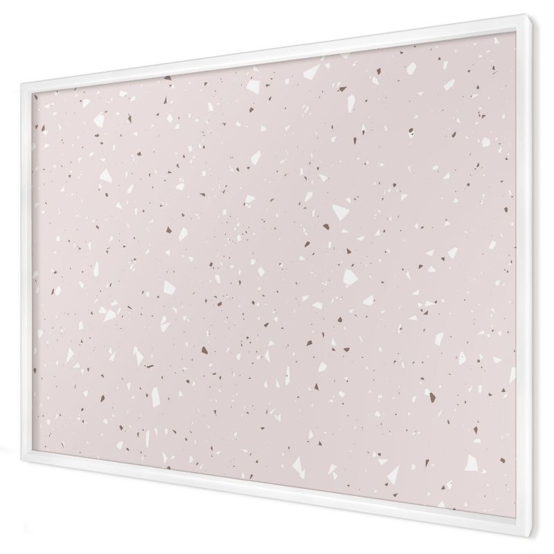 Tablica magnetyczna ozdobna Wallfluent 100x70 Nowoczesne terrazzo w białej ramie 1szt