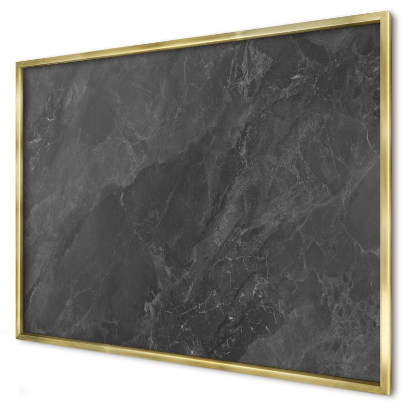 Ozdobna tablica na magnesy Wallfluent 100x70 Szara elegancja w złotej ramie 1szt