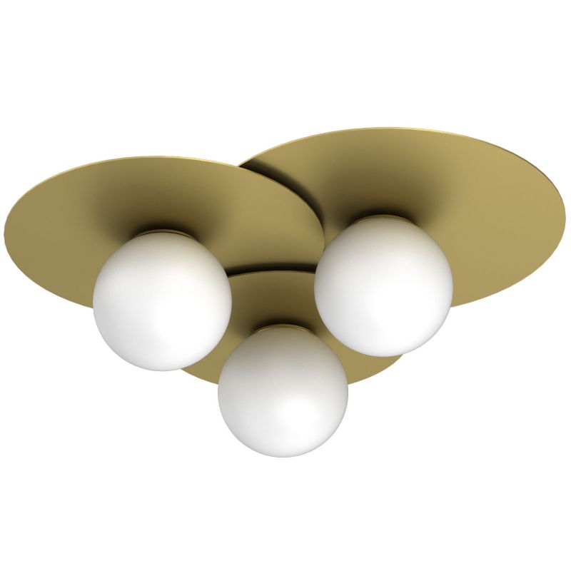 Lampa wisząca Luminex Flat mosiężno-złota 3xE27x15W IP20 wym: 21x60x55cm - 1 szt.