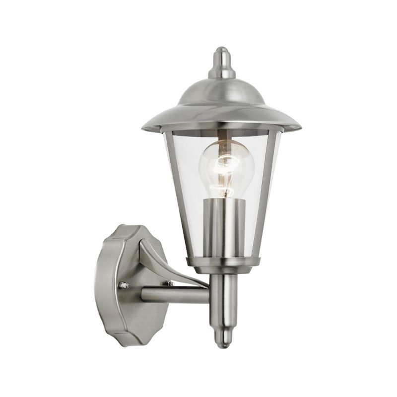 Kinkiet zewnętrzny latarnia góra Endon KLIEN srebrno-przezroczysty LED 60W K lm IP44 wym:31,5x16,5x21,5cm - 1 szt.