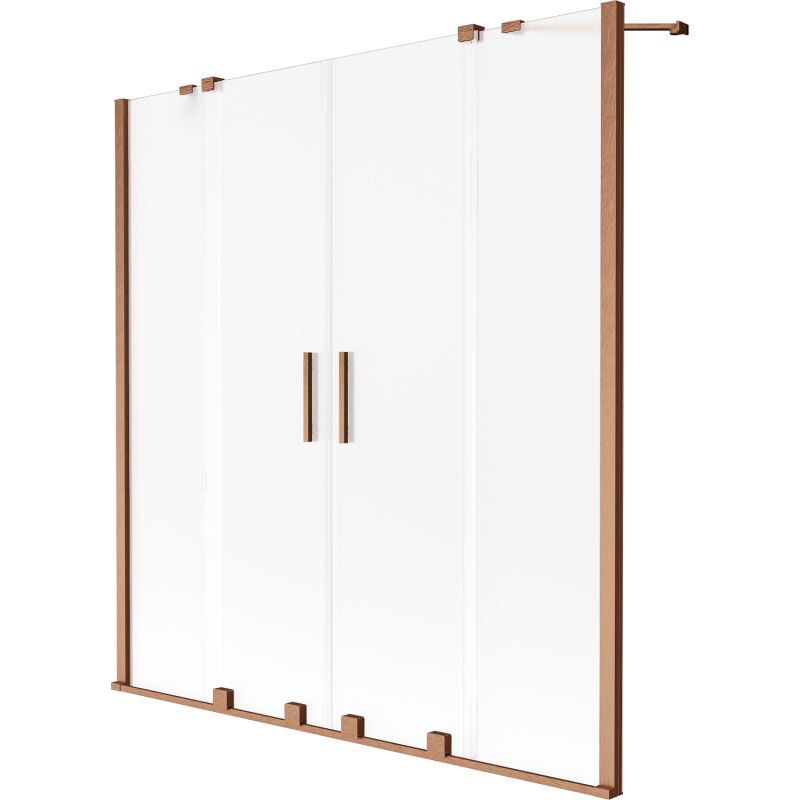Parawan nawannowy Mexen Velar szron miedź szczotkowana 150x150 cm 1 szt.