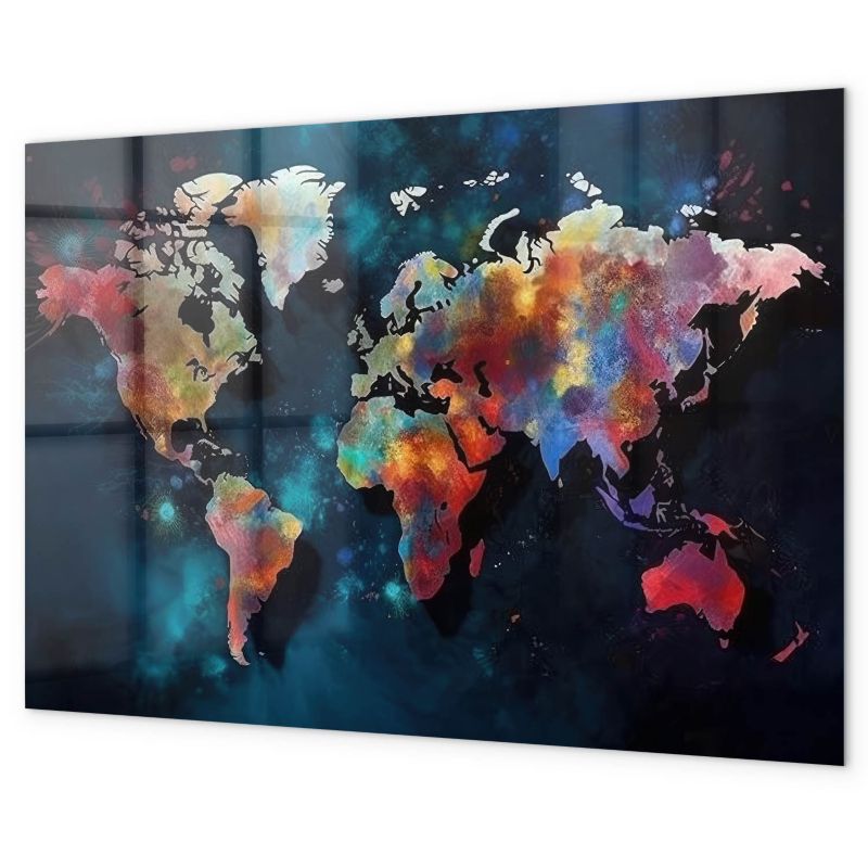 Tablica Na Magnesy Tulup 100x70 cm Abstrakcyjna mapa Ozdobna, nowoczesna 1 kpl