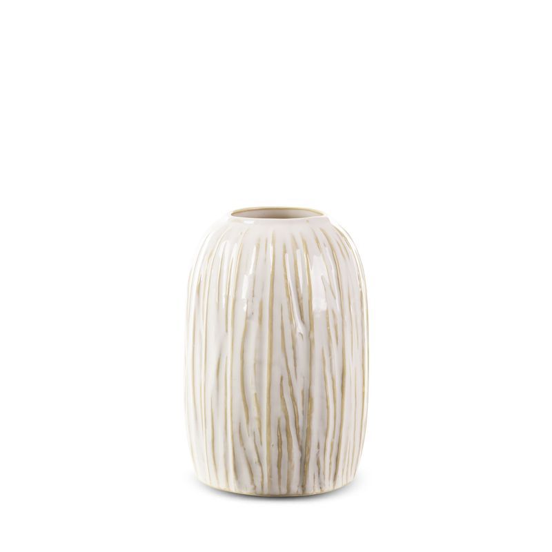 Wazon ceramiczny Eurofirany 15 x 22 cm kremowy 1 szt.