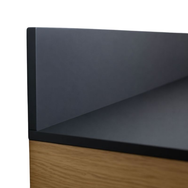 Blat łazienkowy HPL do szafki 120cm 121x40cm Black Mat z panelem 30cm 1szt.
