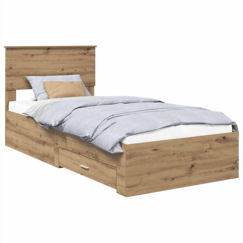 Łóżko WaszeMeble z Szufladami 90x200 cm Brązowe WM-3408325 1 szt.