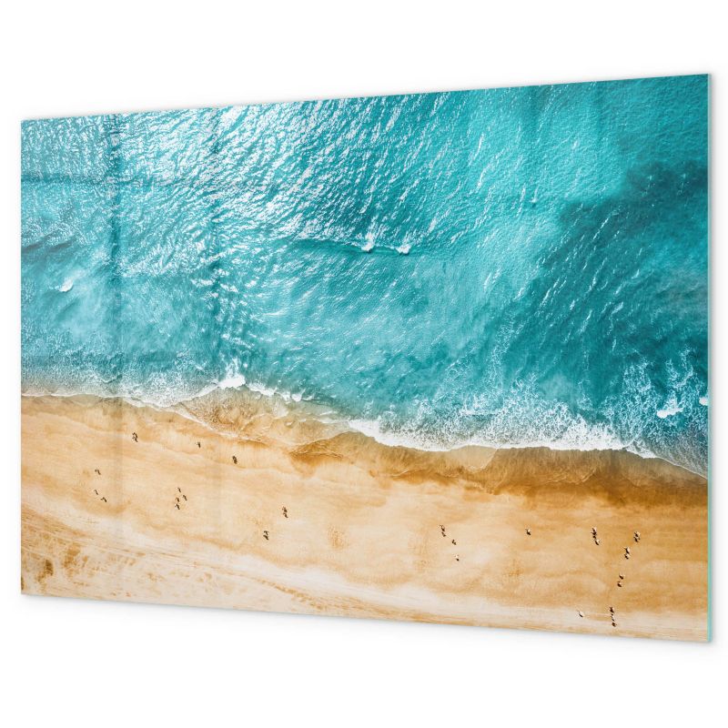 Tablica Magnetyczna Suchościeralna Tulup 60x40 cm Morze plaża ludzie Na zdjęcia i notatk Czarny marker 1 kpl