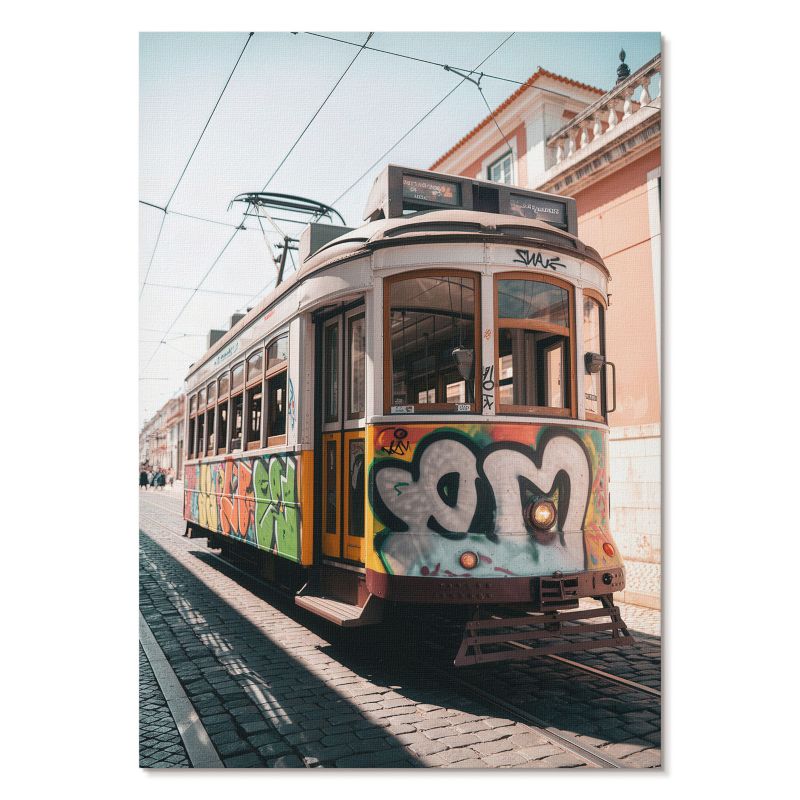 Plakat na Ścianę Tulup 59,4,x84 cm (A1) Tramwaj graffity Do salonu, biura, przedpokoju 1 szt.