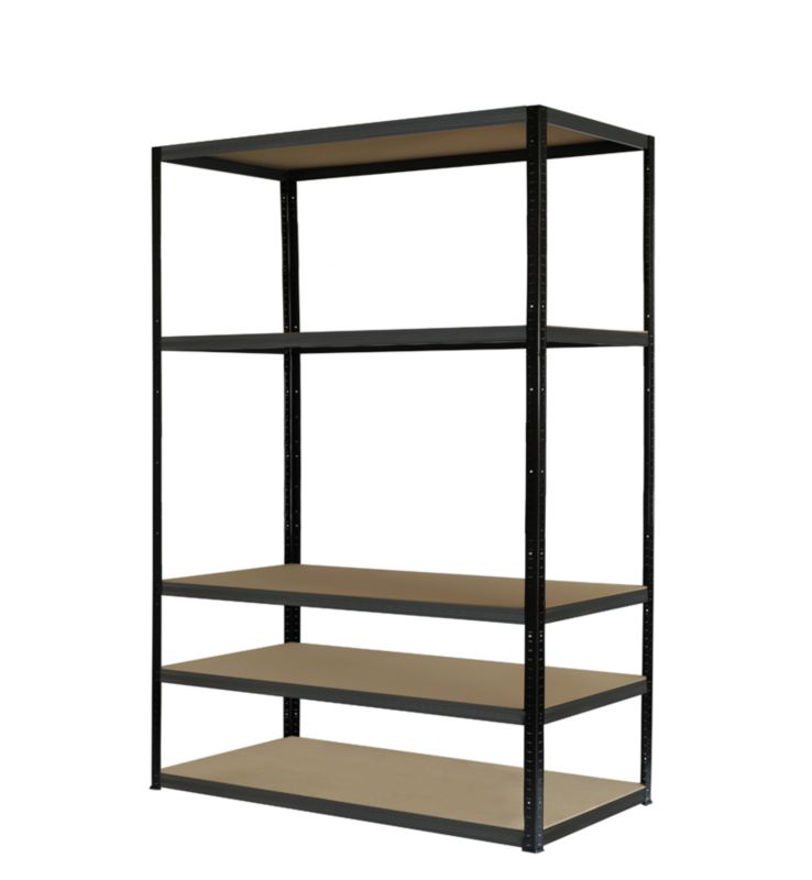 Regał metalowy MODO24 magazynowy stojak czarno-grafitowy helios 180x90x30cm 5 półek po 400 kg 1 szt.