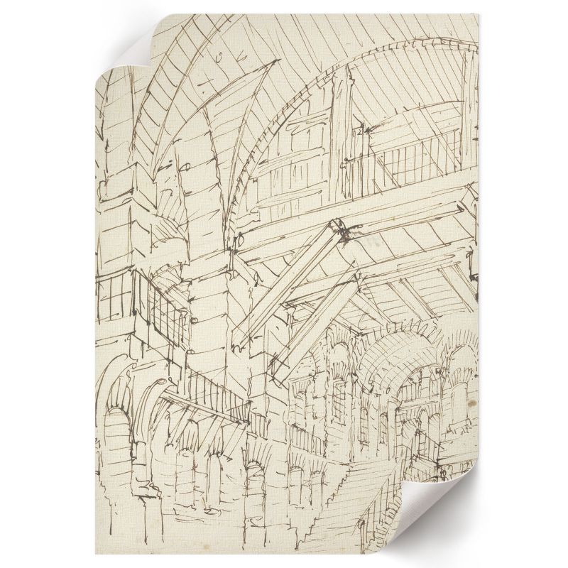 Plakat Na Płótnie ArtPrintCave 29,7x42 cm Studia architektoniczne Giovanni Battista Piranesi 1 szt.