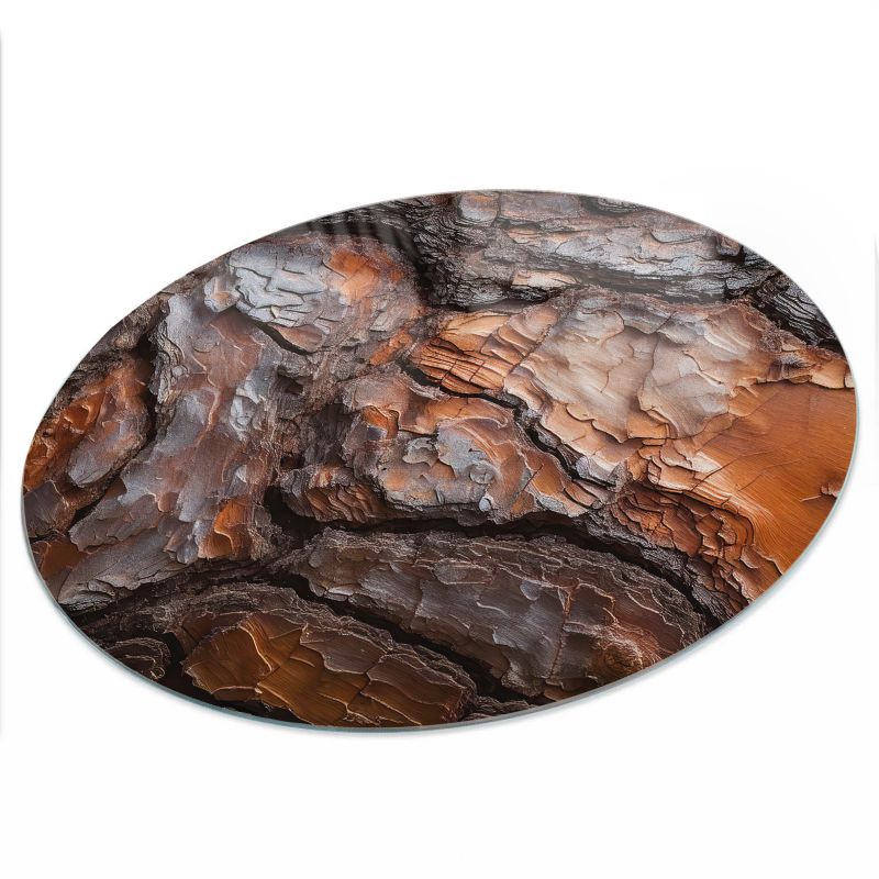 Blat Szklany ArtPrintCave fi60 cm Kora drzewa - z Nadrukiem 1 szt.