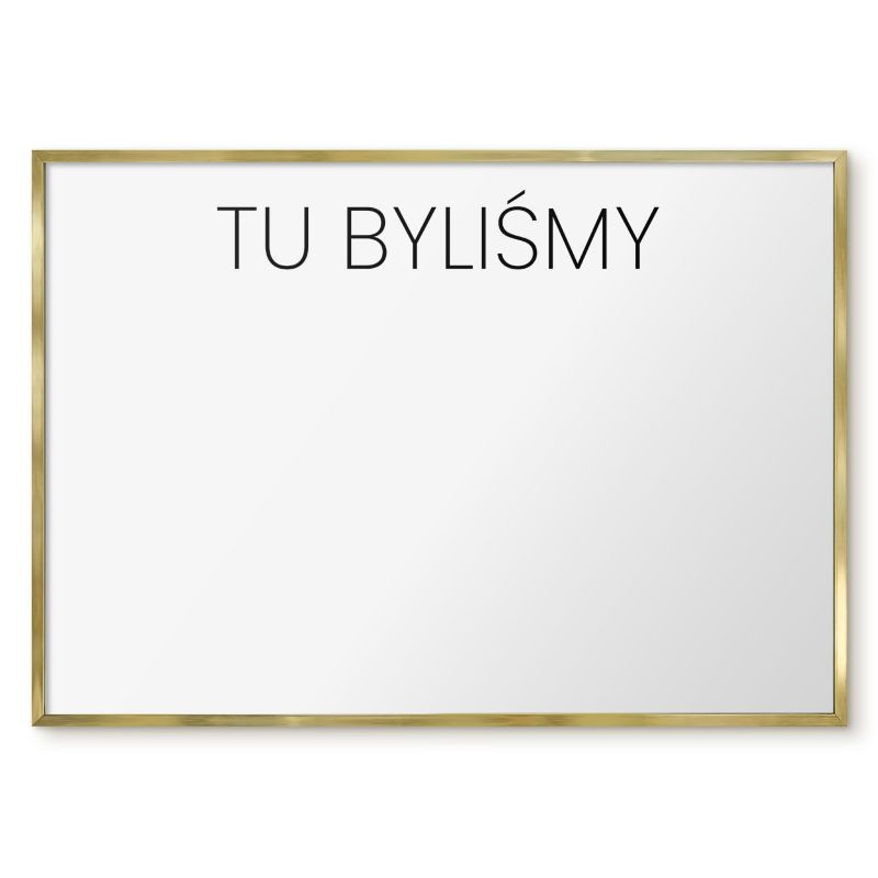 Tablica Magnetyczna Tulup 100x70 cm Tu byliśmy 3 - Złota rama Do salonu, sypialni 1 szt.