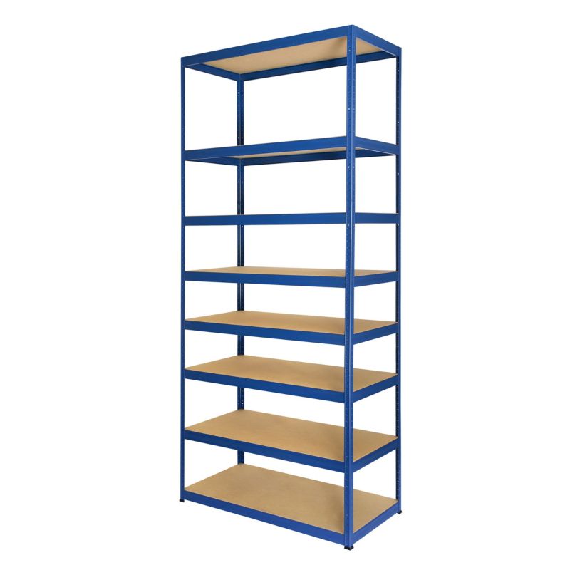 Regał metalowy MODO24 magazynowy niebieski helios 270x100x30cm 8 półek po 400 kg 1 szt.