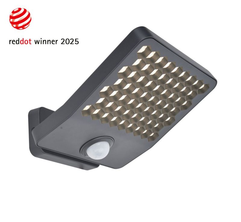 Kinkiet zewnętrzny z czujnikiem ruchu Lutec ATLANTIS ciemnoszary LED 24W 4000K 3200lm IP54 wym:10,8x20,1x22,4cm - 1 szt.