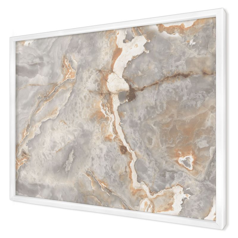 Ozdobna tablica na magnesy Wallfluent 70x50 marmur elegancja w białej ramie 1szt