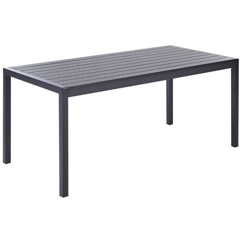 Stół ogrodowy Vernio 180 cm 90 cm Metal Czarny 1 szt.