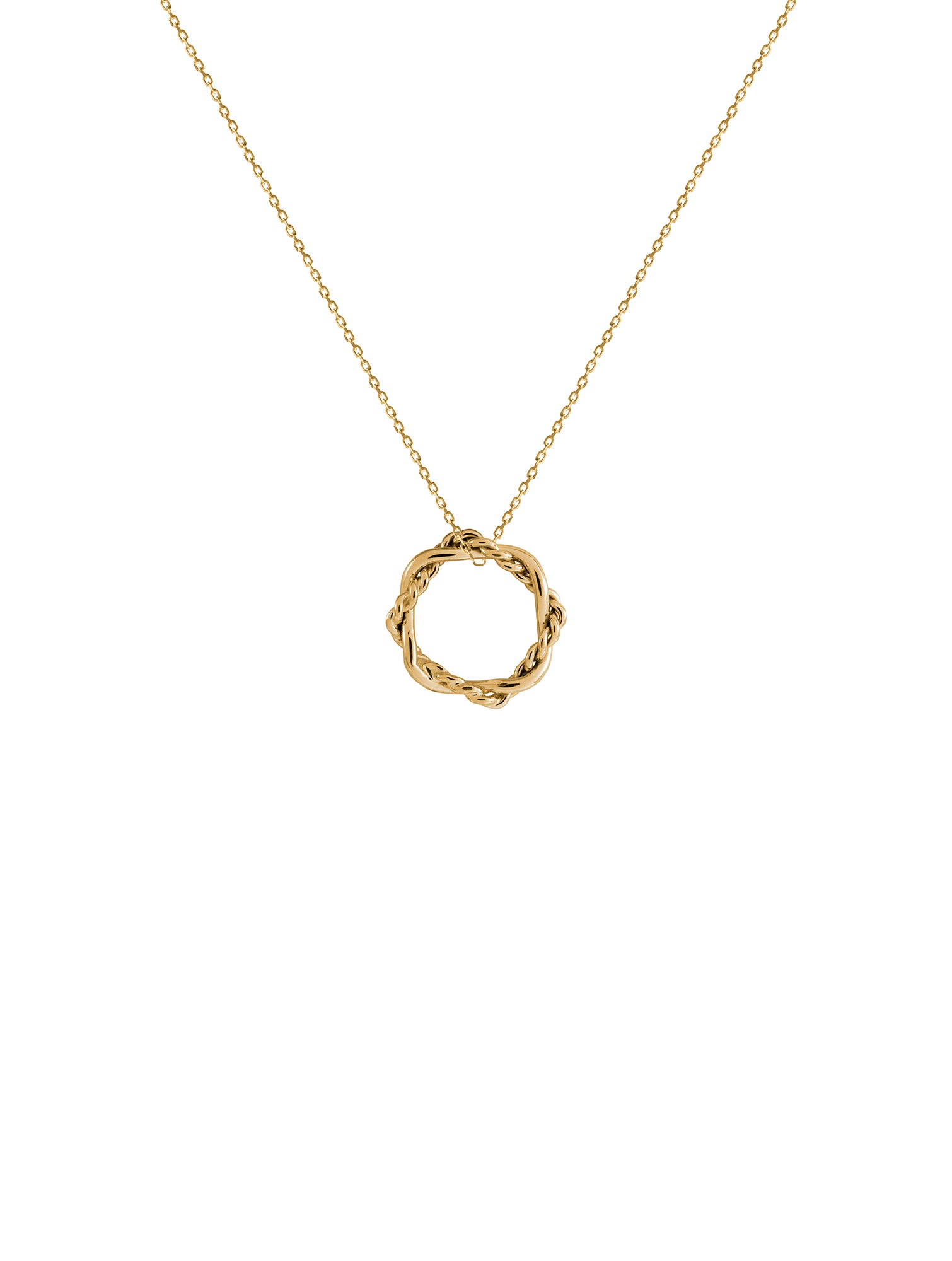 Ismena Necklace N°1 - naszyjnik z ręcznie splecioną zawieszką, 42