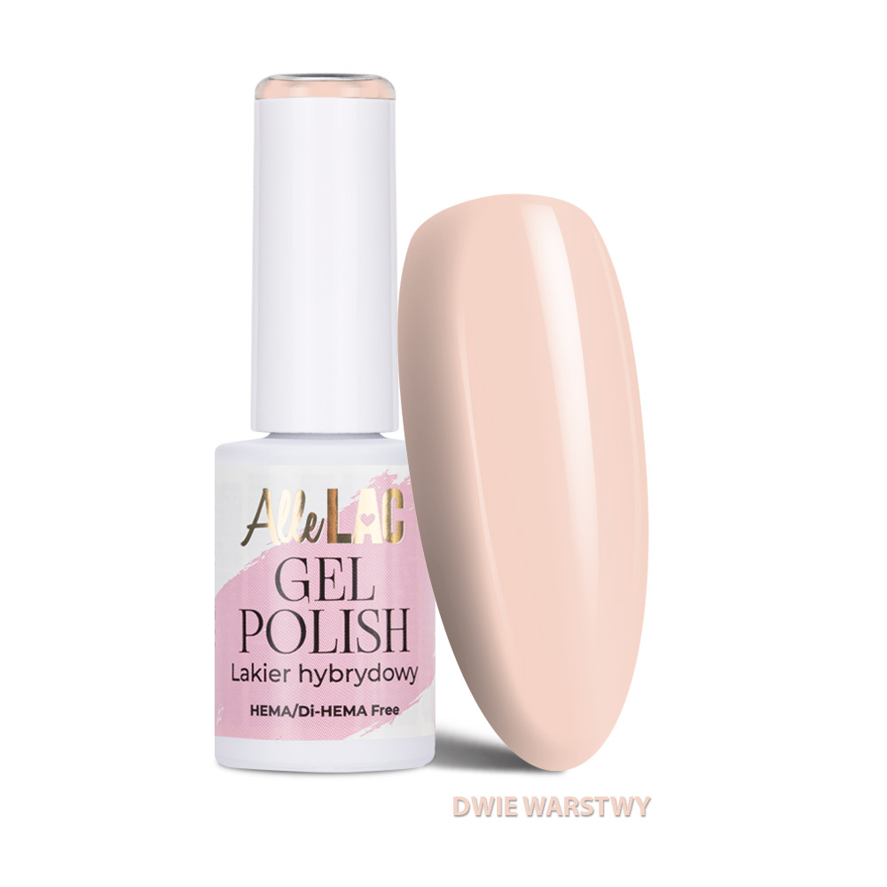Lakier hybrydowy LED/UV Gel Polish Nudes N27 Cashmere Nude AlleLac HEMA/Di-HEMA Free 6g