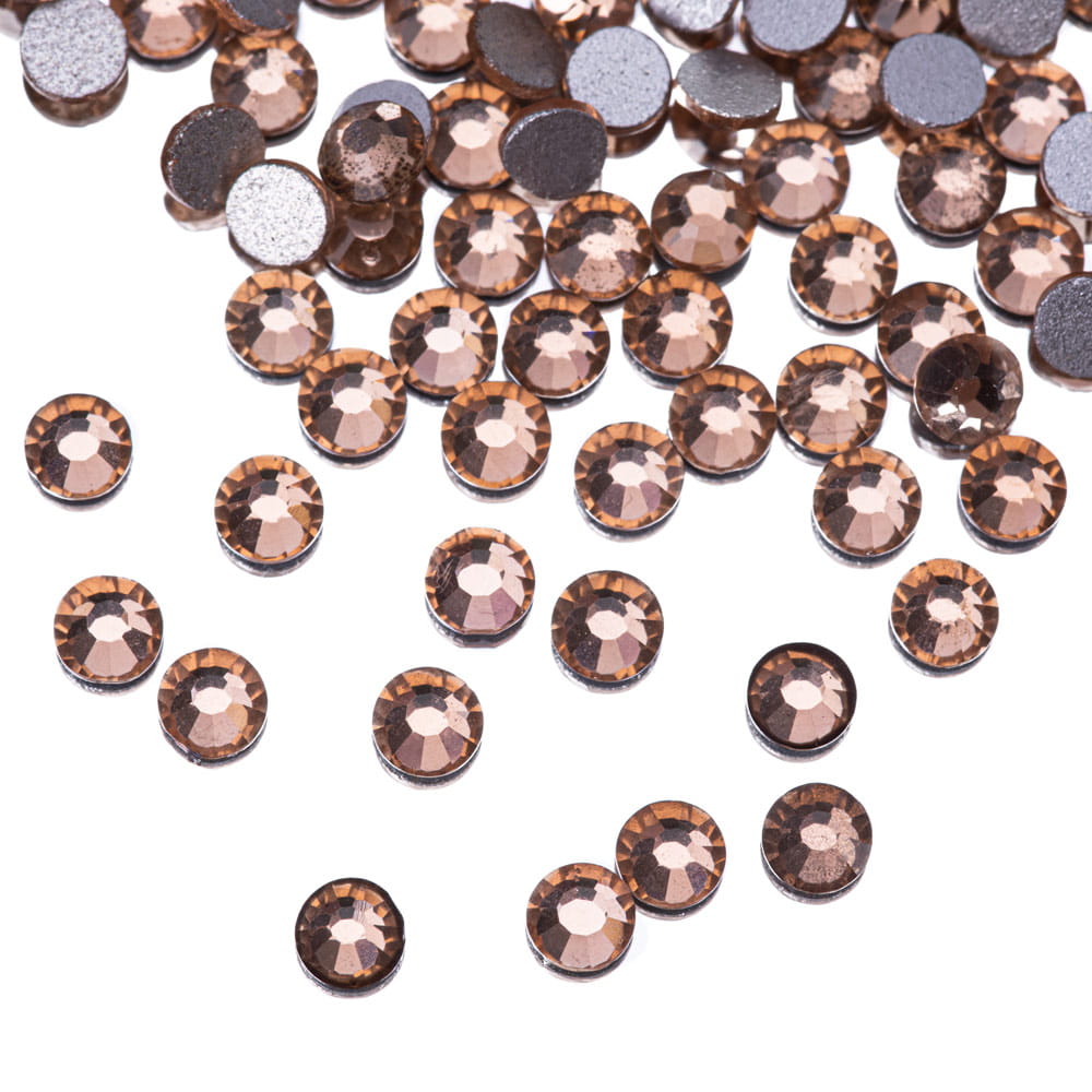 Cyrkonie do paznokci szklane SS10 Light Peach ok.50 szt