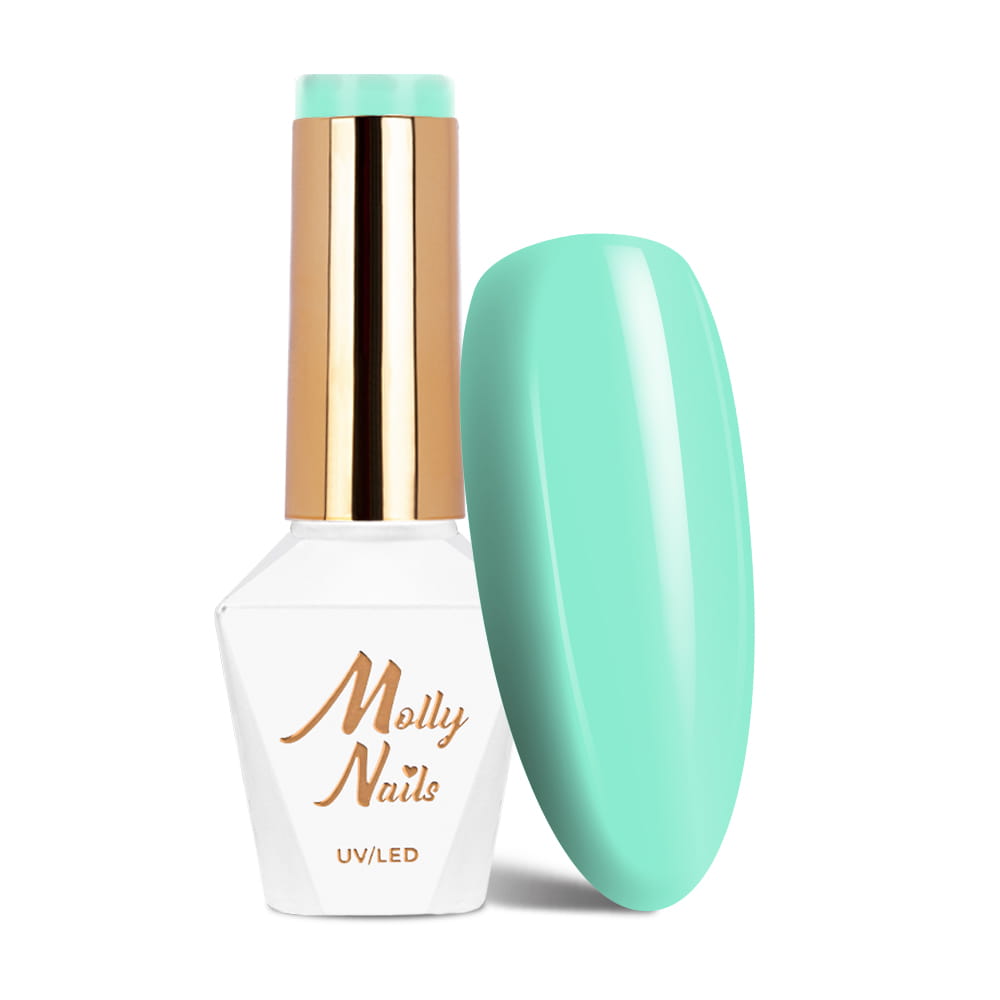 Lakier hybrydowy LED/UV Gel Polish Molly Nails Yoghurt Nr 123 Passion Dessert HEMA/Di-HEMA Free 8g