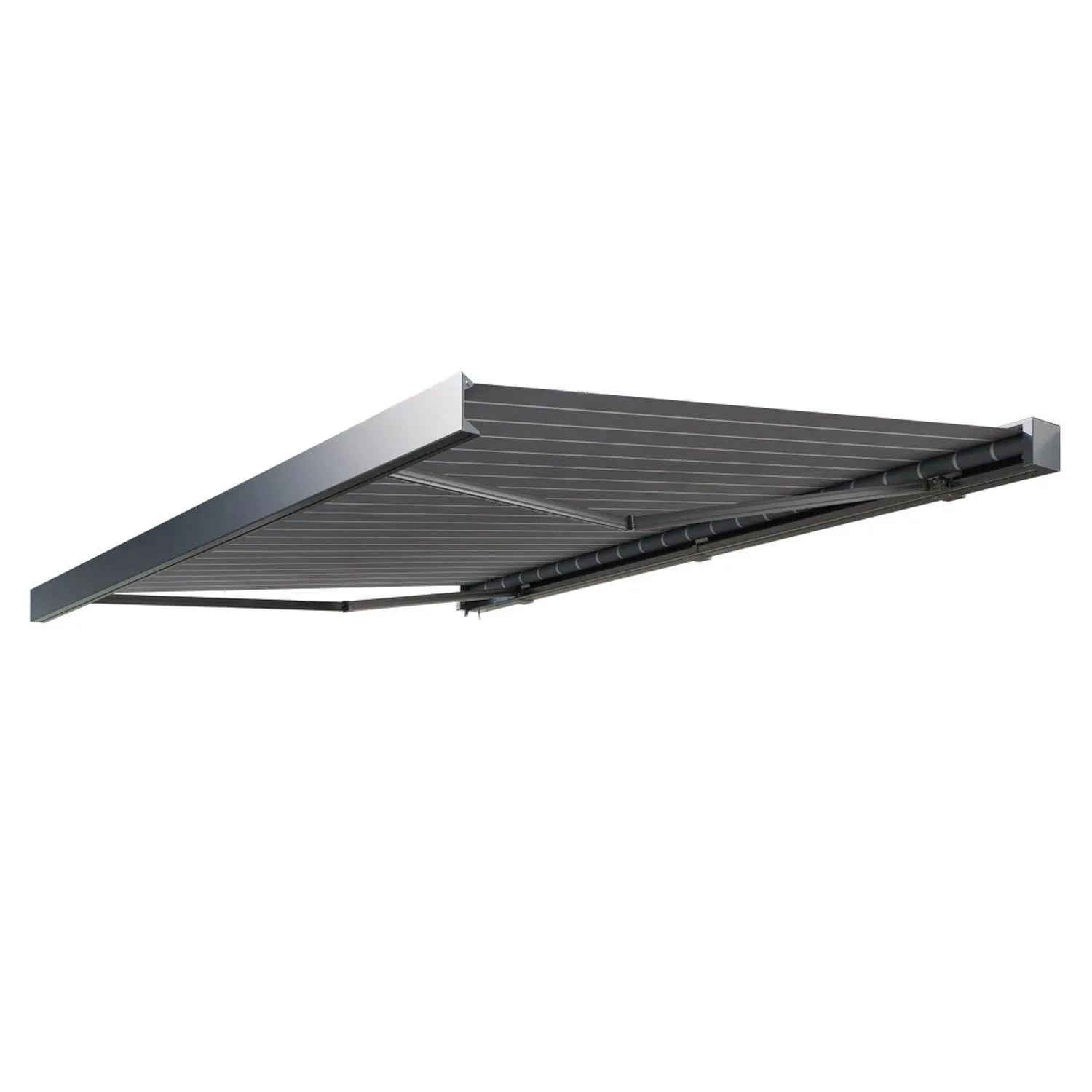 GUTROOF Markiza automatyczna Prime Grey/White szaro-biała - 5,0 x 3,0 m