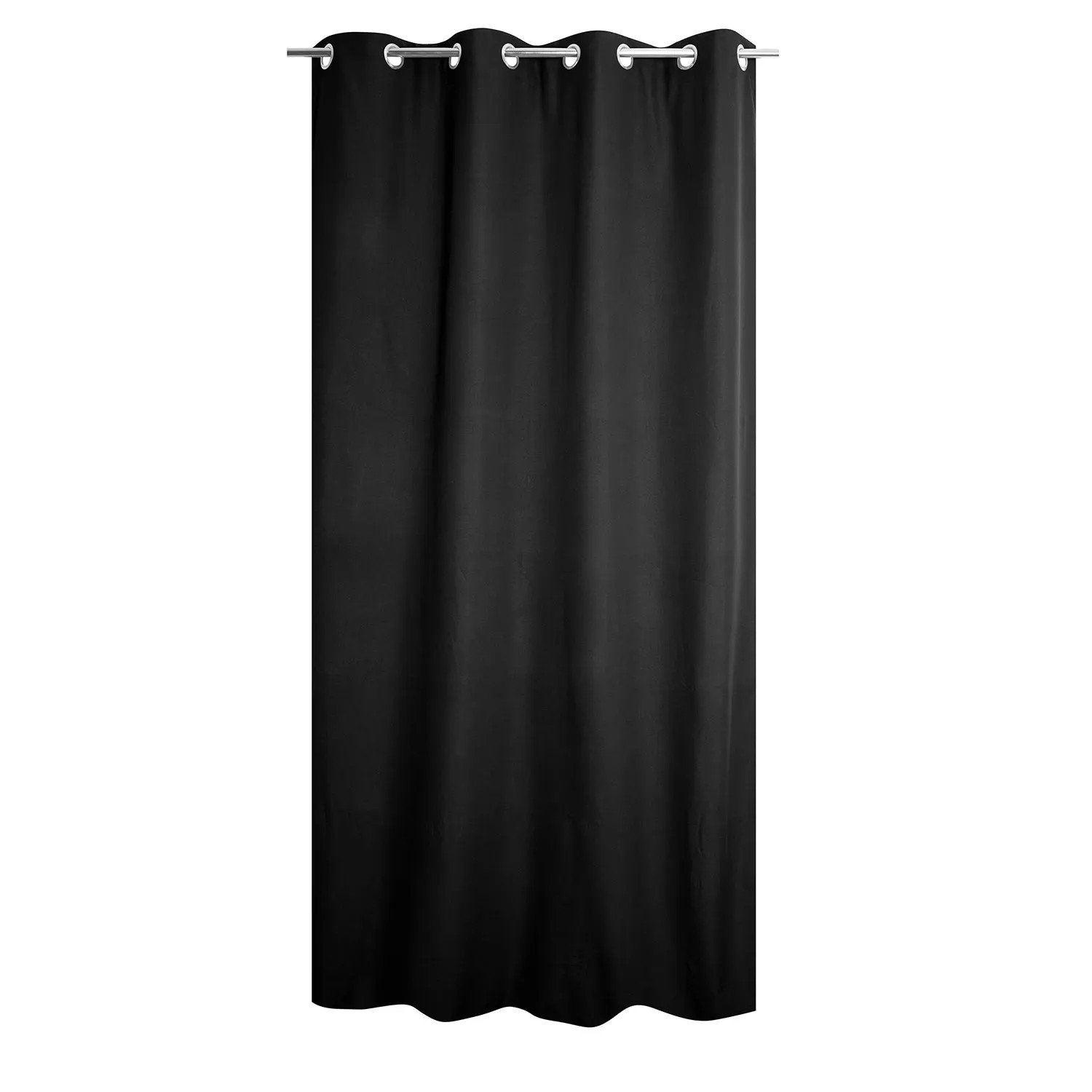 Zasłona MUST THERMIQUE na przelotkach 138 cm x 260 cm czarna
