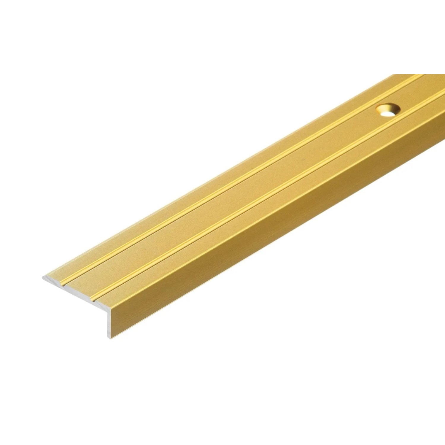 Cezar Profil schodowy wąski Złoty aluminiowy 25x10x2000