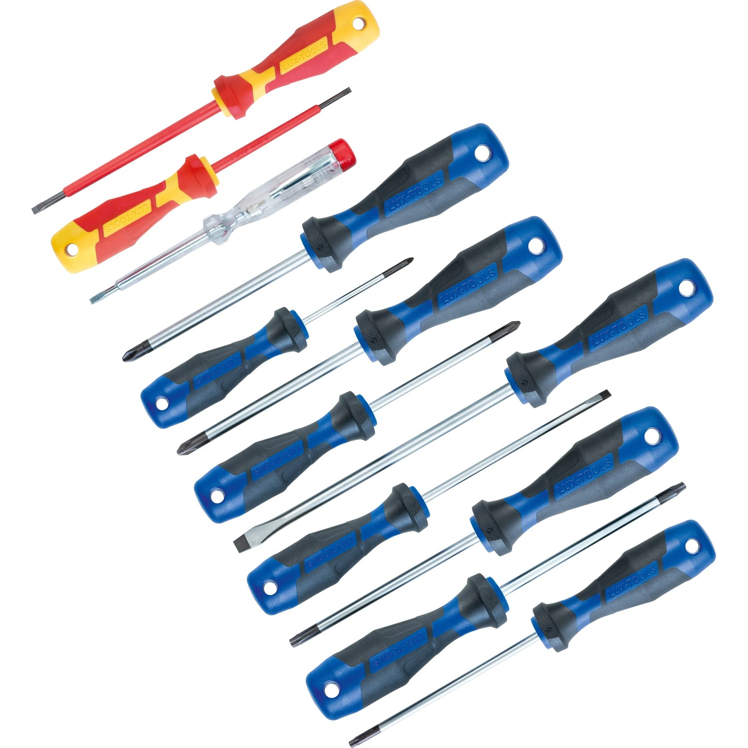 LUX-TOOLS Zestaw wkrętaków - 12 szt.