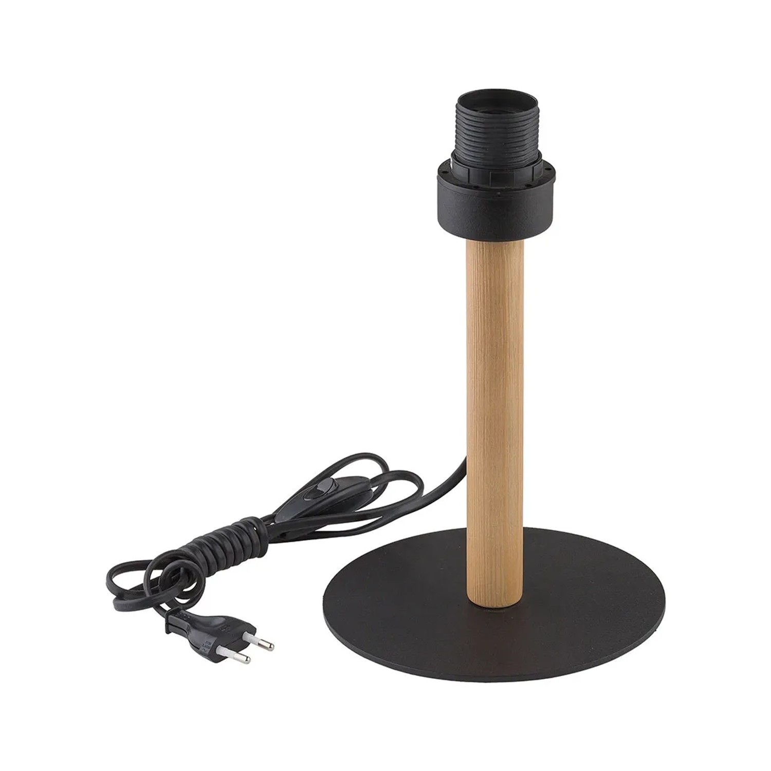 TK Lighting Podstawa lampy wys. 24 cm czarna z drewnem