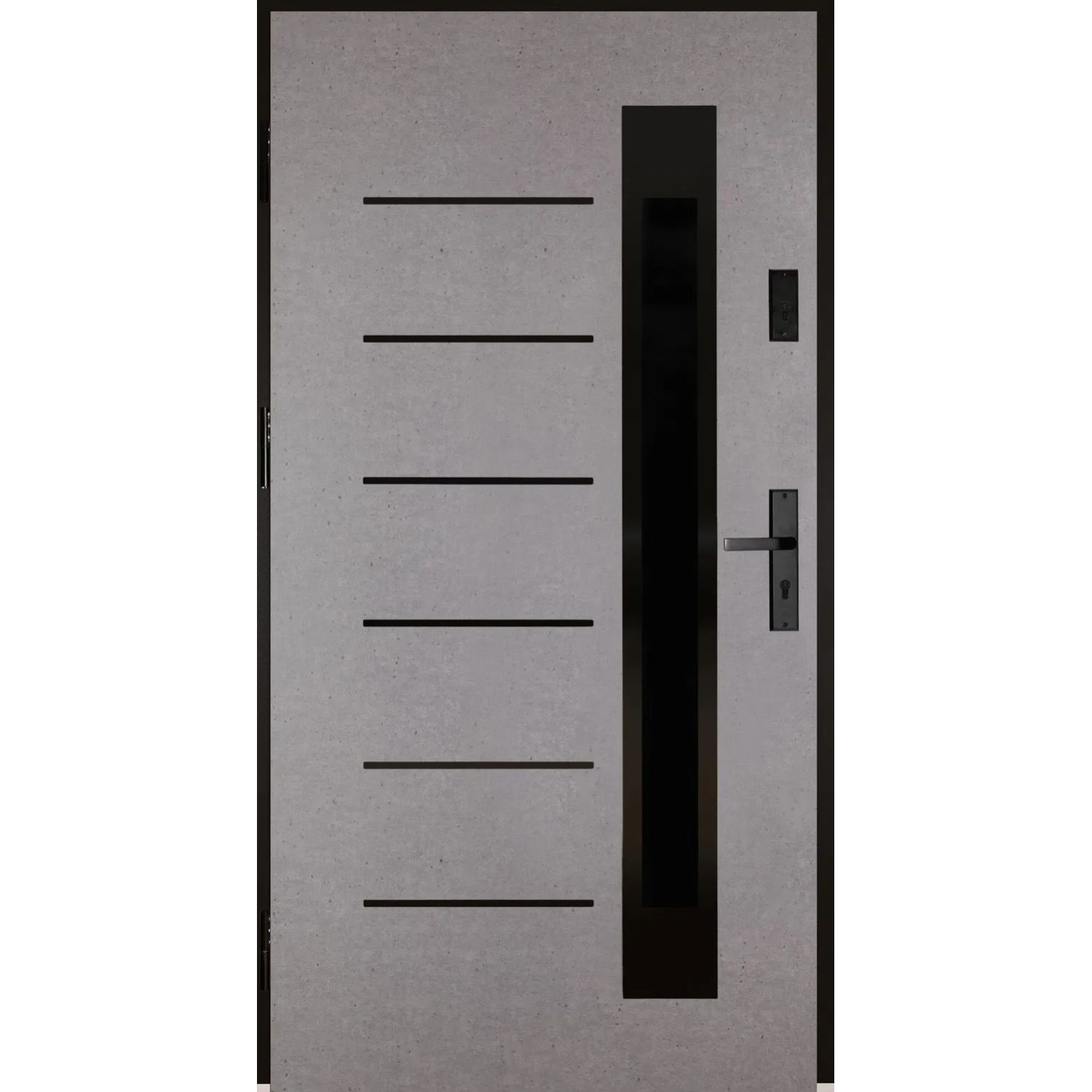 Splendoor Drzwi zewnętrzne Sella Beton 90L otwierane na zewn. 103x208