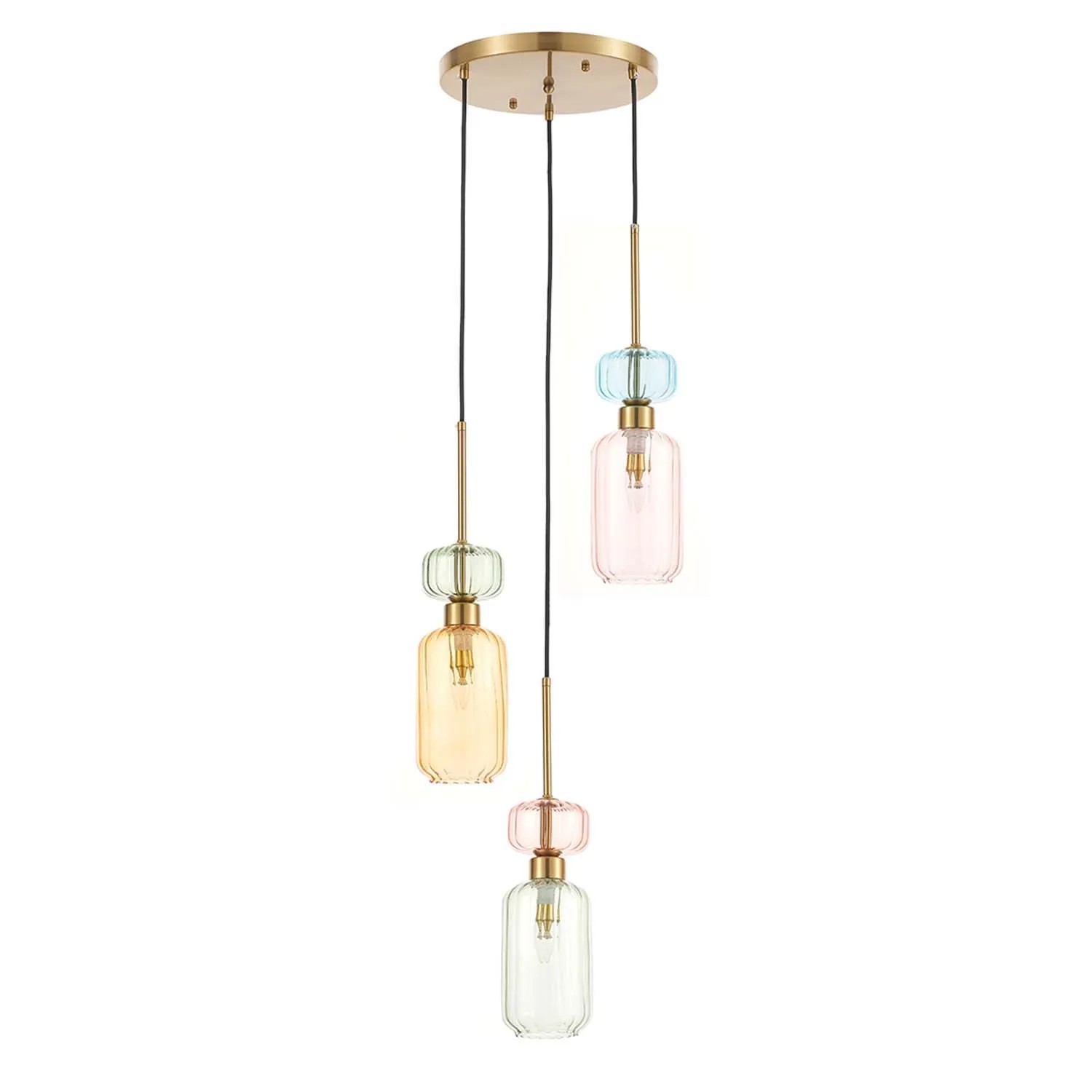 MiLAGRO Lampa wisząca MOLLY 3xE14 10W multicolor