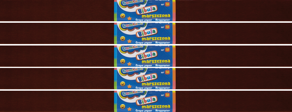 5x Bibuła marszczona Bambino, 200x50cm, brązowy
