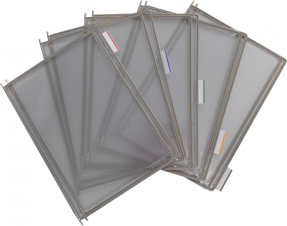 Panel informacyjny Tarifold, A4, 10 sztuk, szary